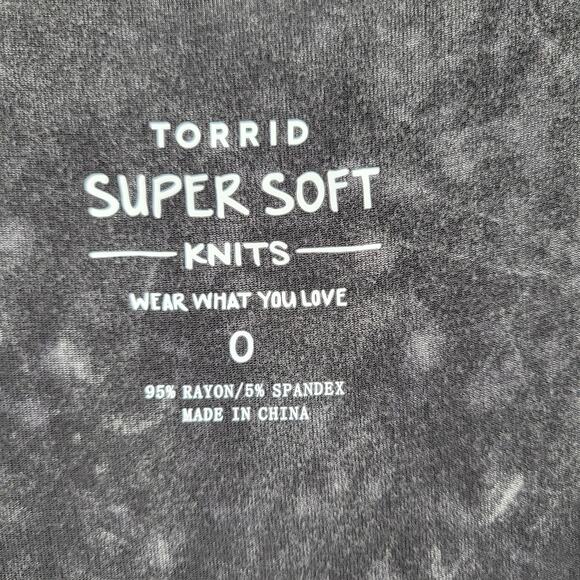 Torrid Super Soft Knits size 0 sugar skull long maxi dress black - Picture 3 of 7